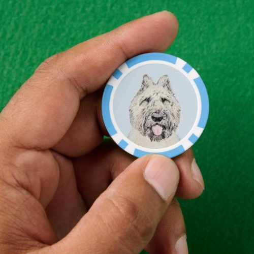 Bouvier des Flandres Painting _ Original Dog Art Poker Chips