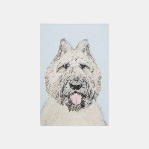 Bouvier des Flandres Painting _ Original Dog Art Rug