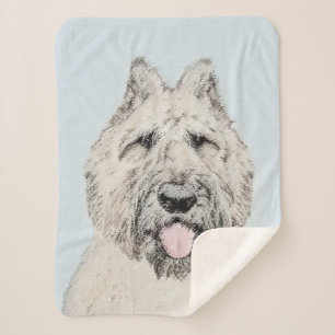 Bouvier des Flandres Painting - Original Dog Art Sherpa Blanket