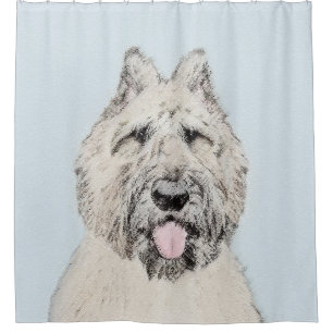 Bouvier des Flandres Painting - Original Dog Art Shower Curtain
