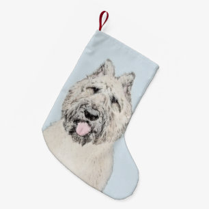 Bouvier des Flandres Painting - Original Dog Art Small Christmas Stocking