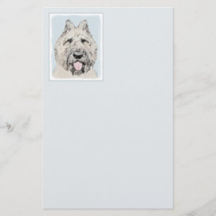 Bouvier des Flandres Painting - Original Dog Art Stationery