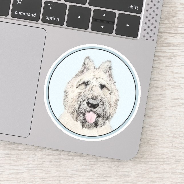 Bouvier des Flandres Painting - Original Dog Art Sticker (Detail)