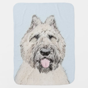 Bouvier des Flandres Painting - Original Dog Art Stroller Blanket