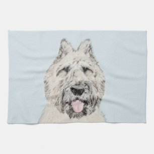 Bouvier des Flandres Painting - Original Dog Art Towel