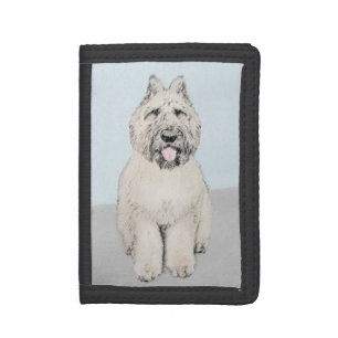 Bouvier des Flandres Painting - Original Dog Art Tri-fold Wallet