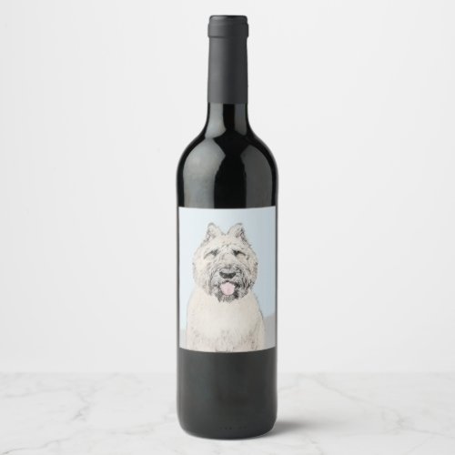 Bouvier des Flandres Painting _ Original Dog Art Wine Label