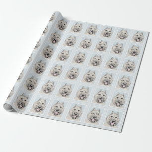 Bouvier des Flandres Painting - Original Dog Art Wrapping Paper