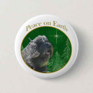 Bouvier Des Flandres Peace Pinback Button