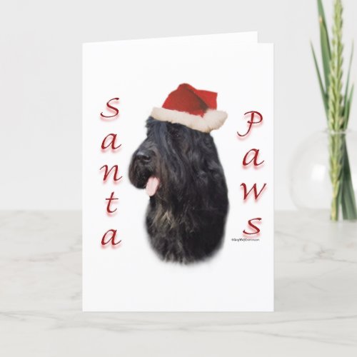 Bouvier des Flandres Santa Paws Holiday Card