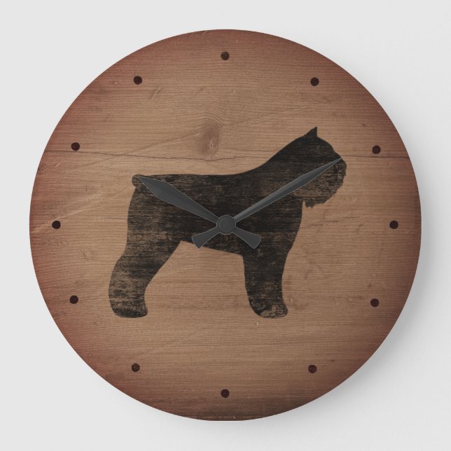 Bouvier des Flandres Silhouette Large Clock (Front)