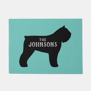 Bouvier des Flandres Silhouette Welcome Mat Custom