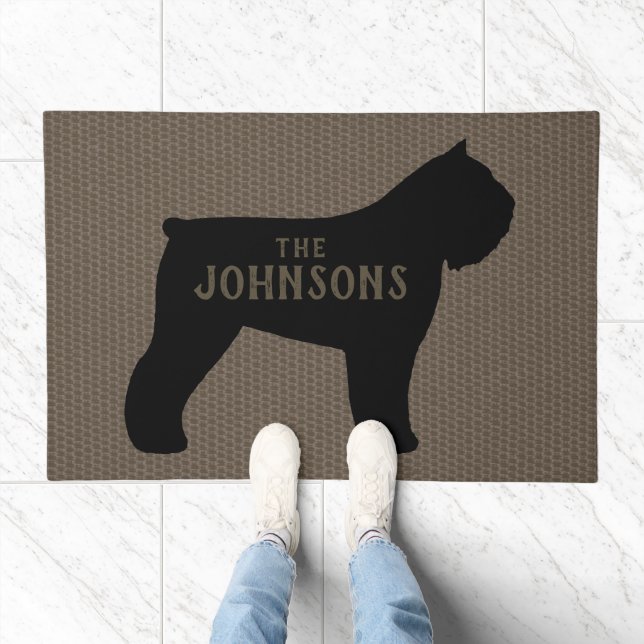 Bouvier des Flandres Silhouette Welcome Mat Custom (Indoor)