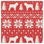 Bouvier des Flandres Silhouettes Christmas Holiday Fabric