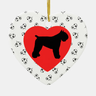 Bouvier des Flandres Silhouhette Customized Ceramic Ornament
