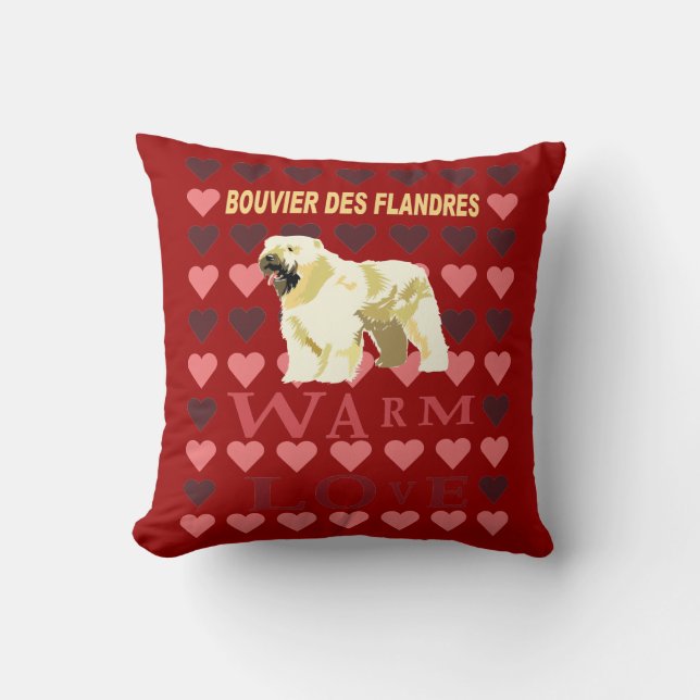 Bouvier Des Flandres Throw Pillow (Front)
