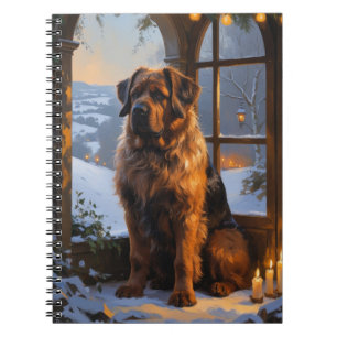 Bouvier des Flandres with Christmas Lights Holiday Notebook