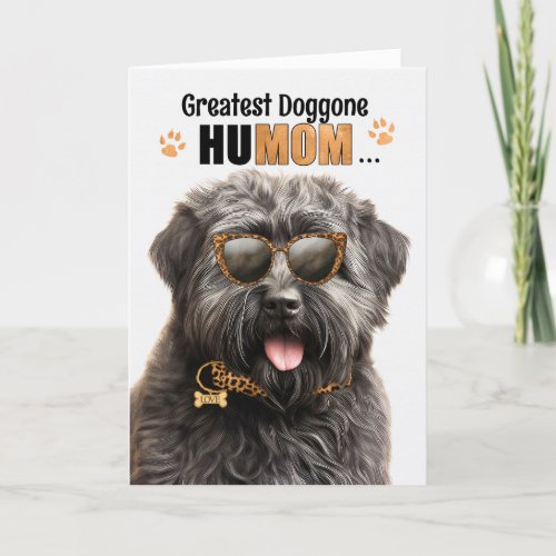 Bouvier Dog Best HuMOM Ever Mothers Day Holiday Card