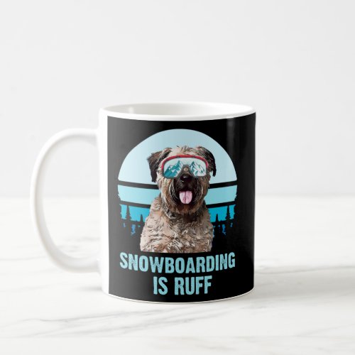 Bouviers des Flandre Winter Snowboarding is Ruff D Coffee Mug