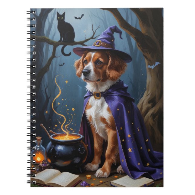 Bouviers des Flandres Whimsical Halloween Painting Notebook (Front)