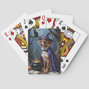Bouviers des Flandres Whimsical Halloween Painting Poker Cards