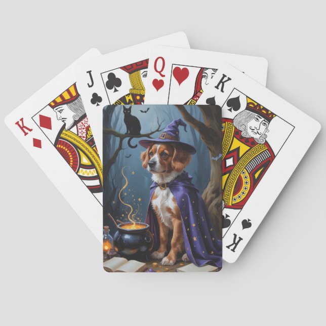 Bouviers des Flandres Whimsical Halloween Painting Poker Cards (Back)