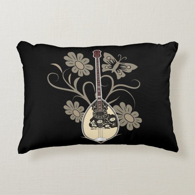 Bouzouki Accent Pillow (Front)