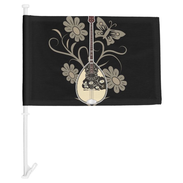 Bouzouki Car Flag (Front)