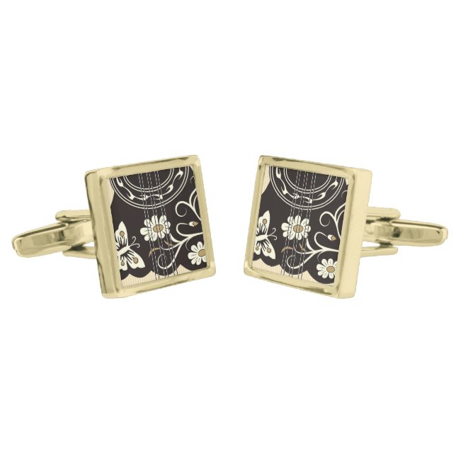 Bouzouki Cufflinks (Angled)