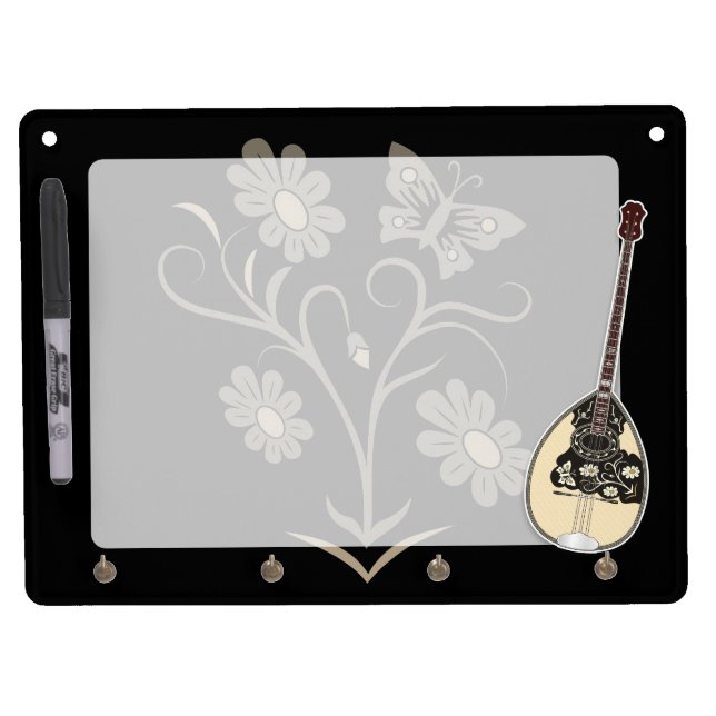 Bouzouki Dry Erase Board With Keychain Holder (Front)