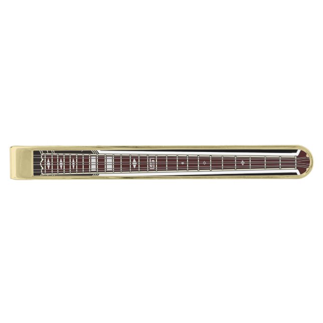 Bouzouki Gold Finish Tie Clip (Front)