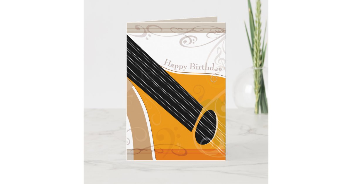 Bouzouki Happy Birthday Editable Birthday Card Zazzle