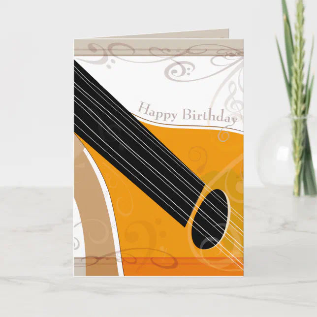 Bouzouki Happy Birthday Editable Birthday Card Zazzle