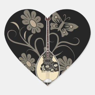 Bouzouki Heart Sticker