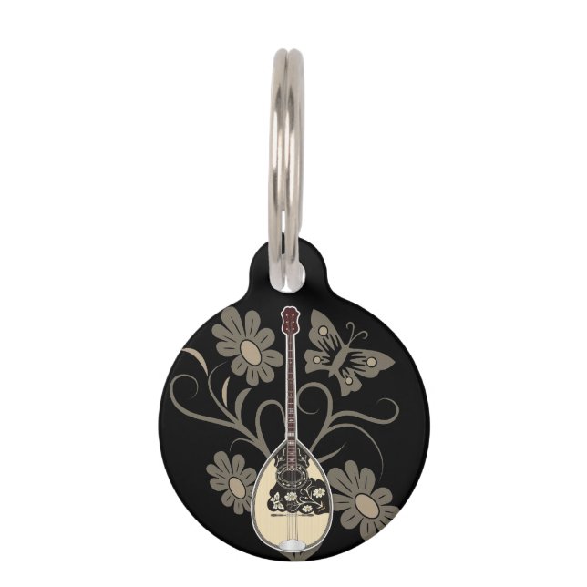 Bouzouki Pet Name Tag (Front)