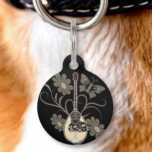 Bouzouki Pet Name Tag