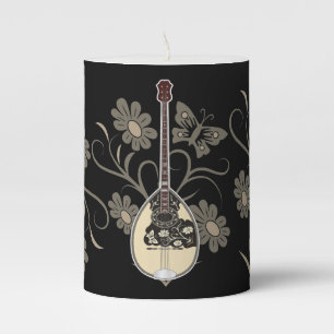 Bouzouki Pillar Candle