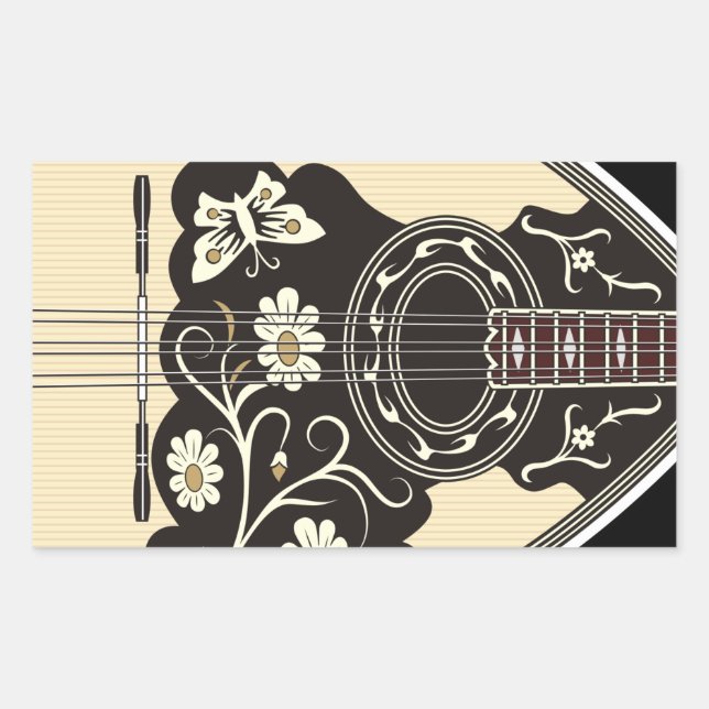 Bouzouki Rectangular Sticker (Front)