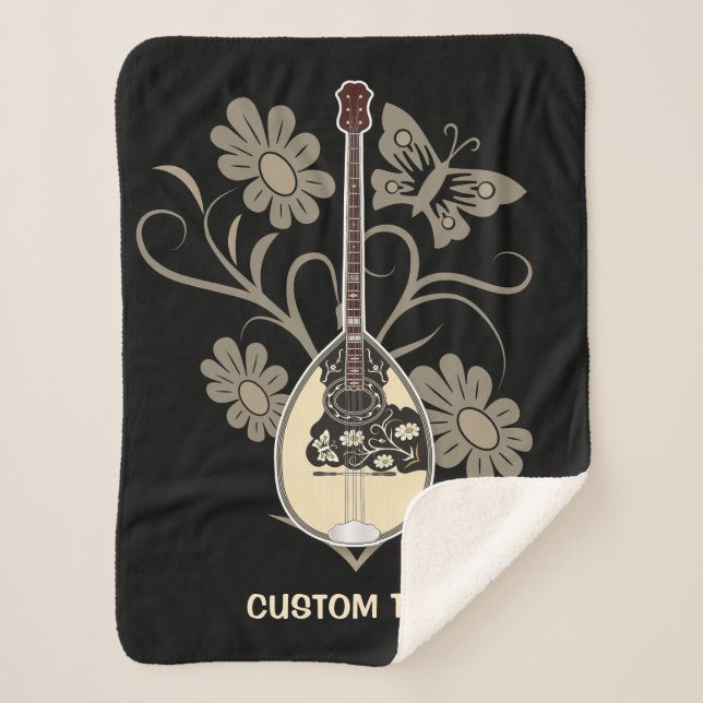 Bouzouki Sherpa Blanket (Front)