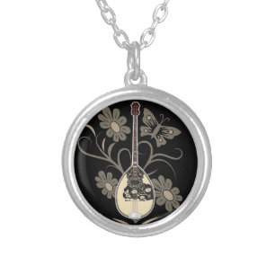 Bouzouki Silver Plated Necklace