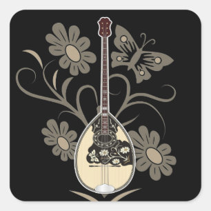 Bouzouki Square Sticker
