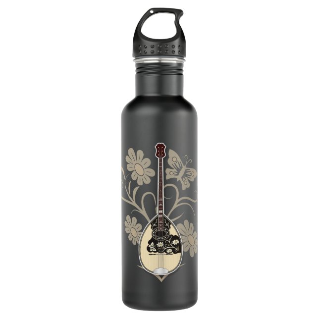 Bouzouki Stainless Steel Water Bottle (Front)