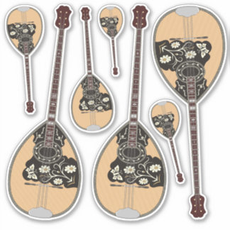 Bouzouki Sticker Set