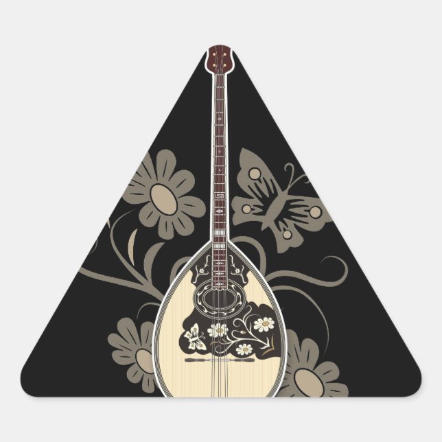 Bouzouki Triangle Sticker (Front)
