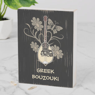 Bouzouki Wooden Box Sign