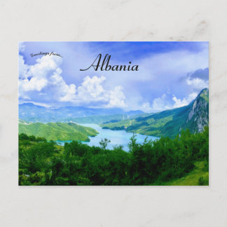 Bovilla Reservoir in Albania Postcard