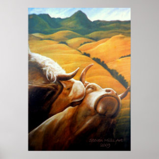 Bovine Bliss Poster