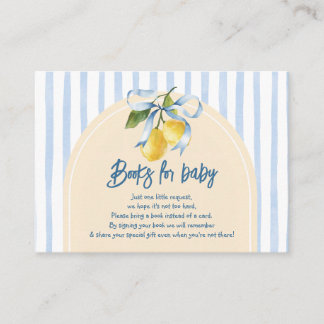 Bow A Sweet Little One Citrus Lemon Books for Baby Enclosure Card