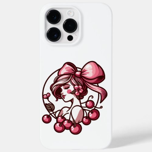 bow and cherry pattern  Case_Mate iPhone 14 pro max case