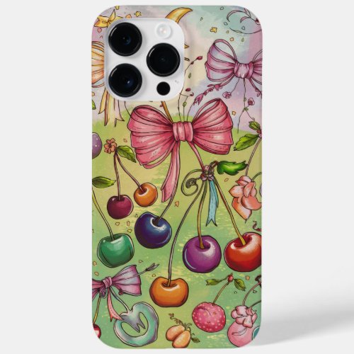 bow and cherry pattern  Case_Mate iPhone 14 pro max case